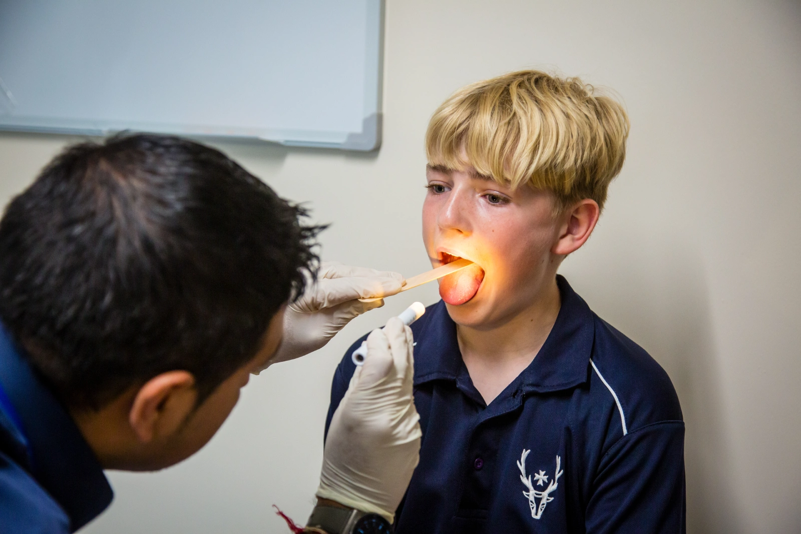 a patient receiving treatment